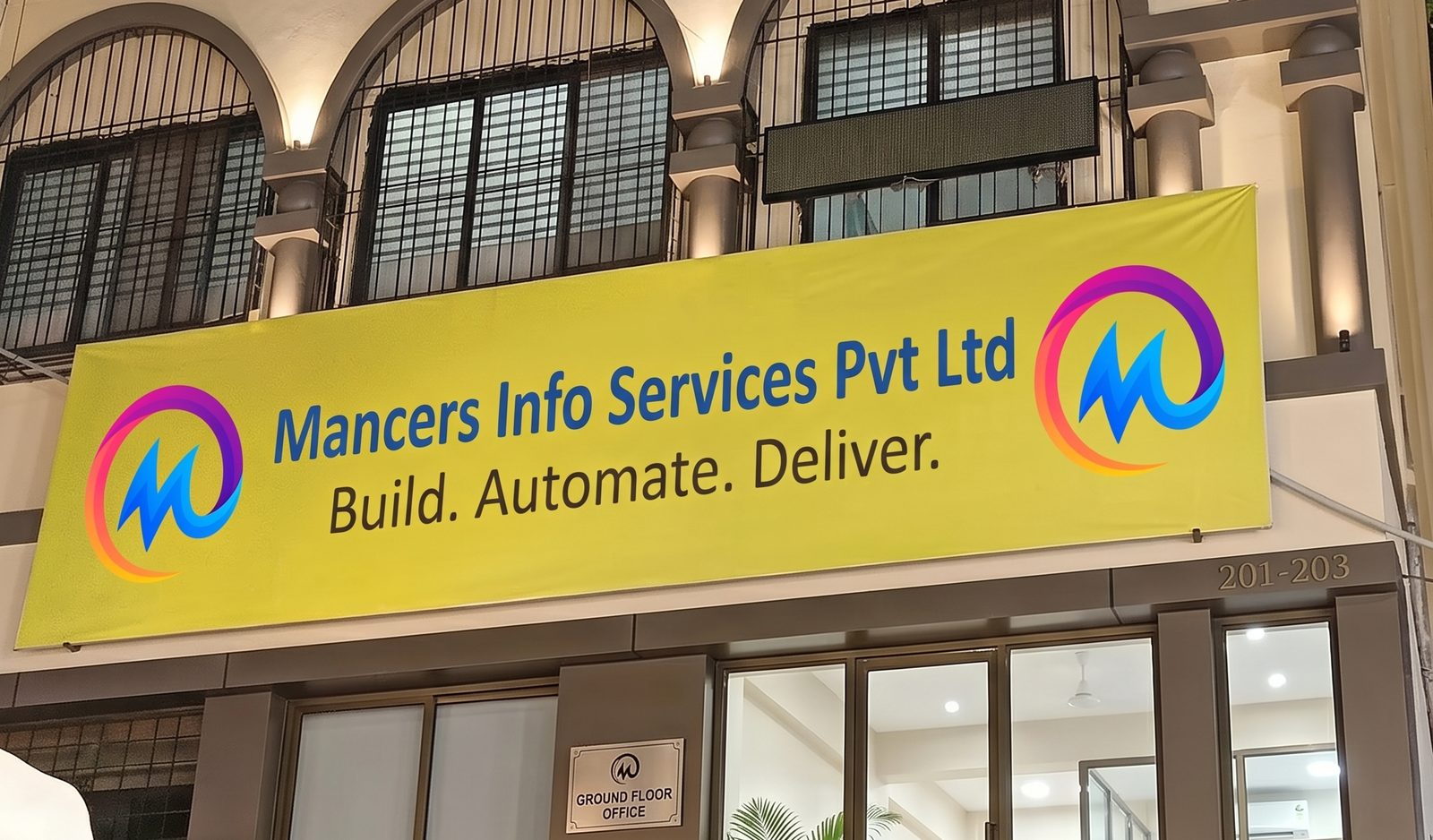 The Mancers Info Services office at Khadki, Pune